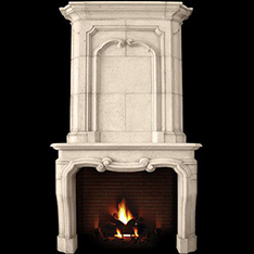 large white marble fireplace mantel